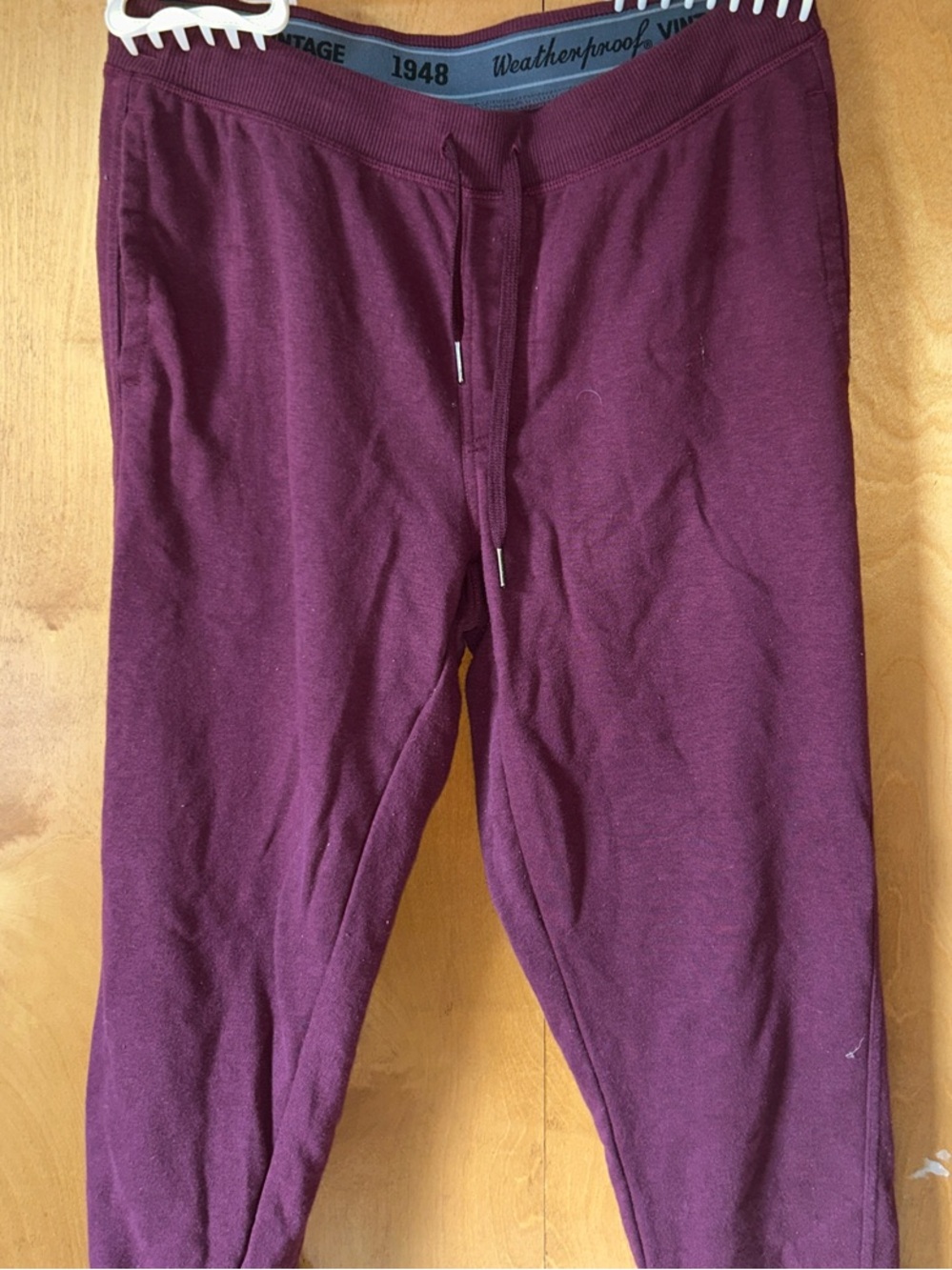 Weatherproof  Maroon Jogger Sweatpants
